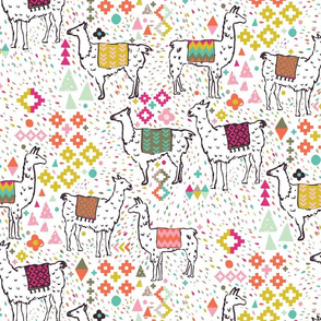 Pink and Inca Llamas (Large)