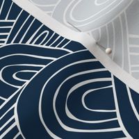 Just Swell - Geometric Navy Blue Medium Scale