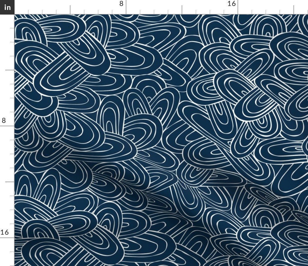 Just Swell - Geometric Navy Blue Medium Scale