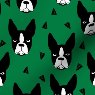 boston terrier // kelly green boston terriers cute dog dog breed fabrics dog 