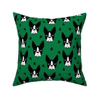 boston terrier // kelly green boston terriers cute dog dog breed fabrics dog 