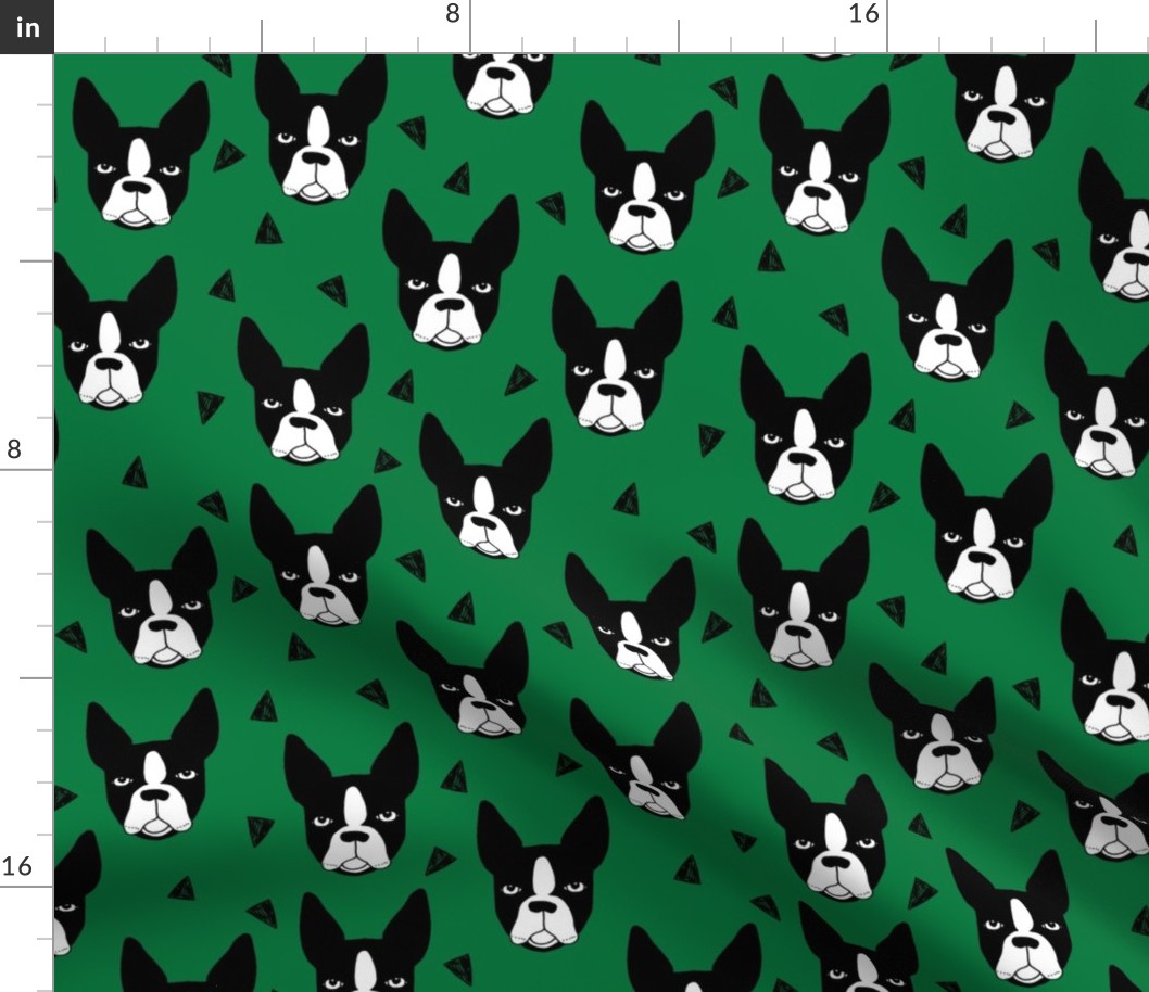 boston terrier // kelly green boston terriers cute dog dog breed fabrics dog 