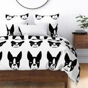 boston terrier // cute plushie plush cut and sew dog black and white kids pet pillow