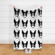 boston terrier // cute plushie plush cut and sew dog black and white kids pet pillow