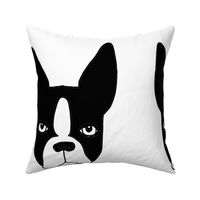 boston terrier // cute plushie plush cut and sew dog black and white kids pet pillow