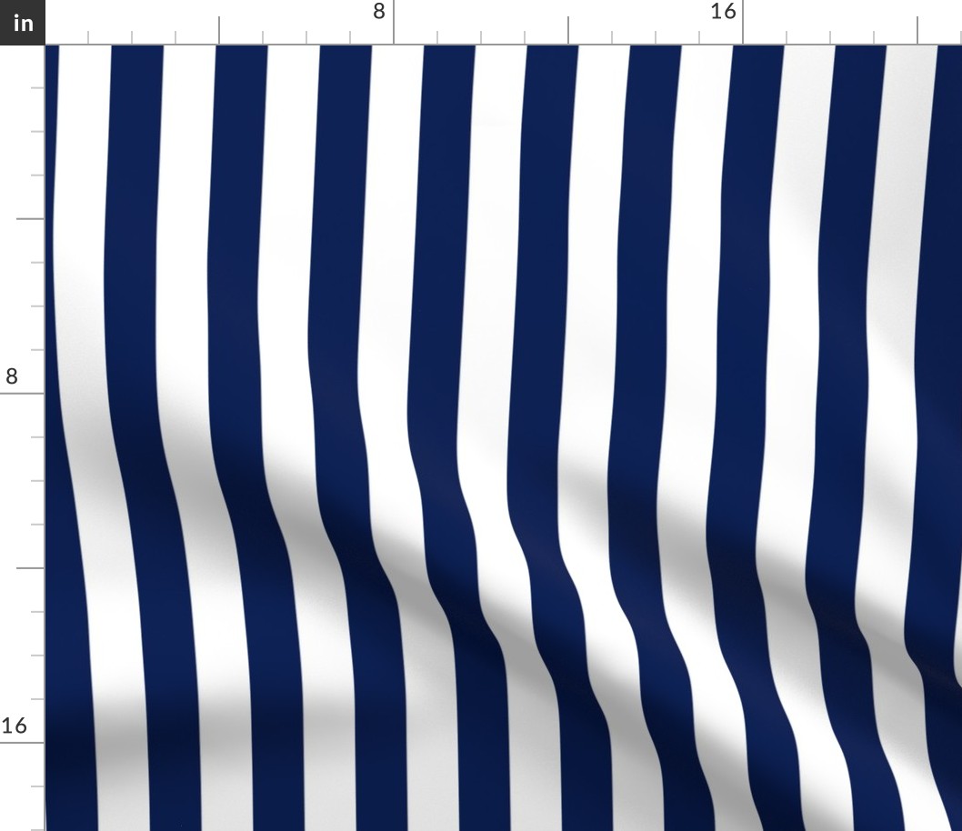 Navy Blue & White Stripe