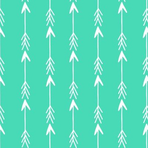 arrow rows // green arrows fabric nursery baby arrows design bright green arrows design