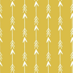 arrow // arrows mustard yellow arrow fabric nursery baby arrows design