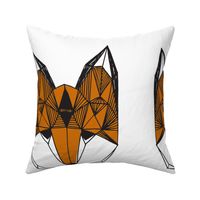 fox // geo fox geometric fox cut and sew plush plushie pillow 