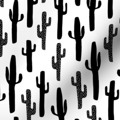 cactus // black and white cacti succulent kids summer exotic tropical