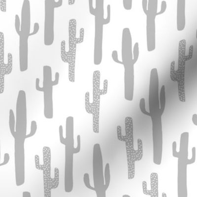 cactus // cacti simple grey nursery cactus nursery baby kids print