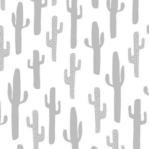 cactus // cacti simple grey nursery cactus nursery baby kids print