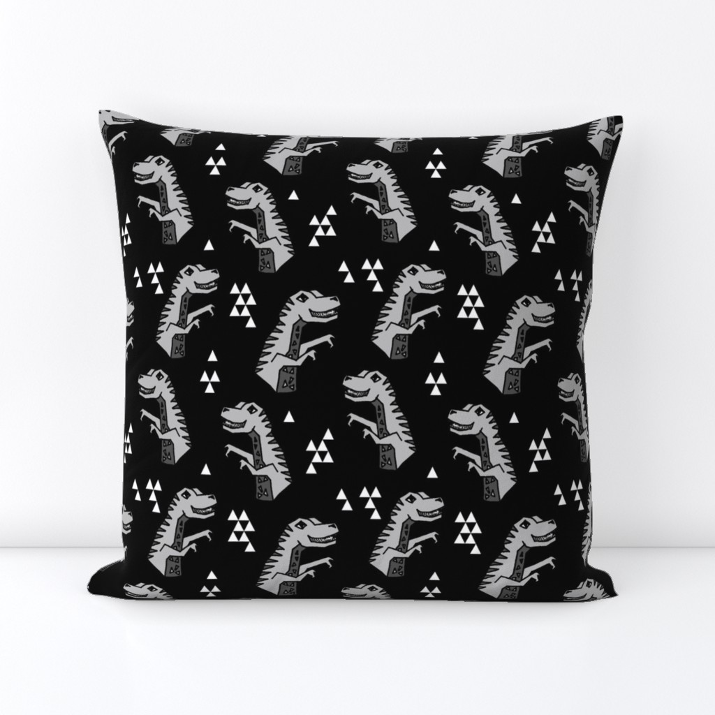 Dinosaurs - Black/Grey/Light Grey by Andrea Lauren