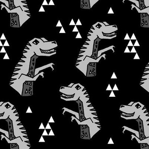 Dinosaurs - Black/Grey/Light Grey by Andrea Lauren