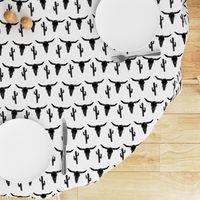 longhorn skull // black and white southwest cactus kids nursery trendy skulls