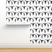 longhorn skull // black and white southwest cactus kids nursery trendy skulls