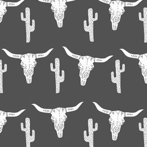 longhorn skull // southwest charcoal nursery baby kids longhorn skulls