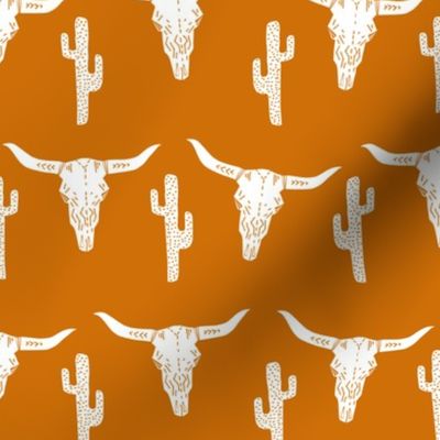 texas // longhorn cactus skull southwest rust orange 