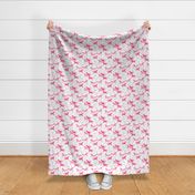 horses fabric // pink running horses kids cowgirl sweet pink pastel horse