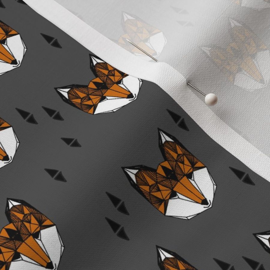 fox // charcoal rust kids nursery by geometric fox woodland animal cute kids design