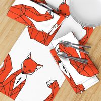 fox // sitting fox cut and sew plush plushie cut and sew geometric fox for kids pillows crib bedding nursery baby