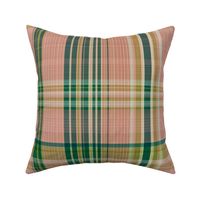 Paradise Blush / burlap plaid