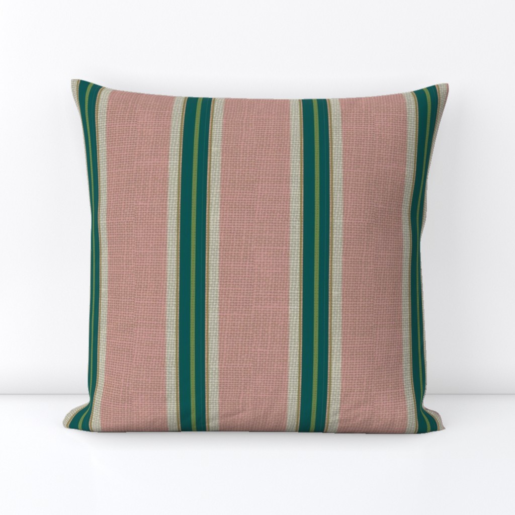 paradise blush / burlap stripe