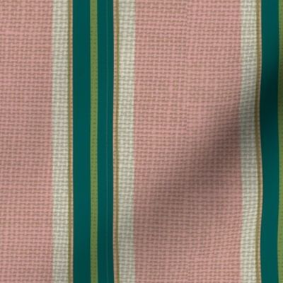 paradise blush / burlap stripe