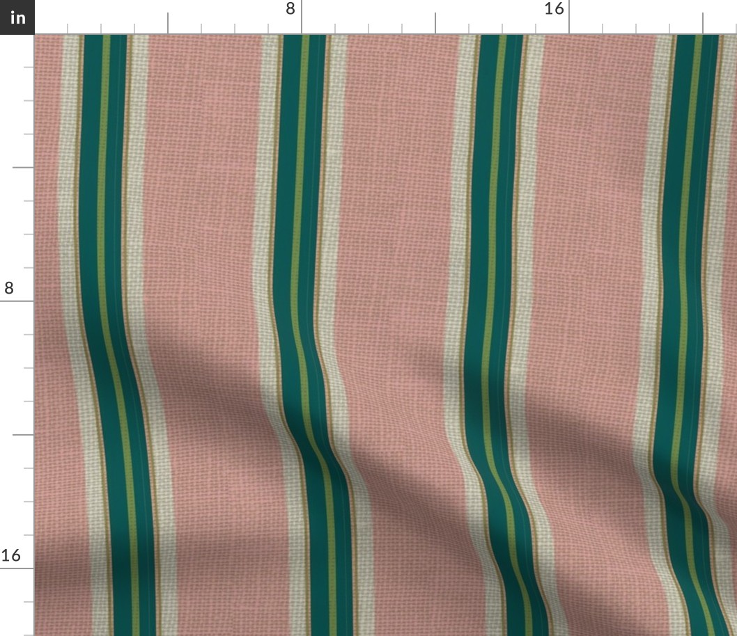 paradise blush / burlap stripe