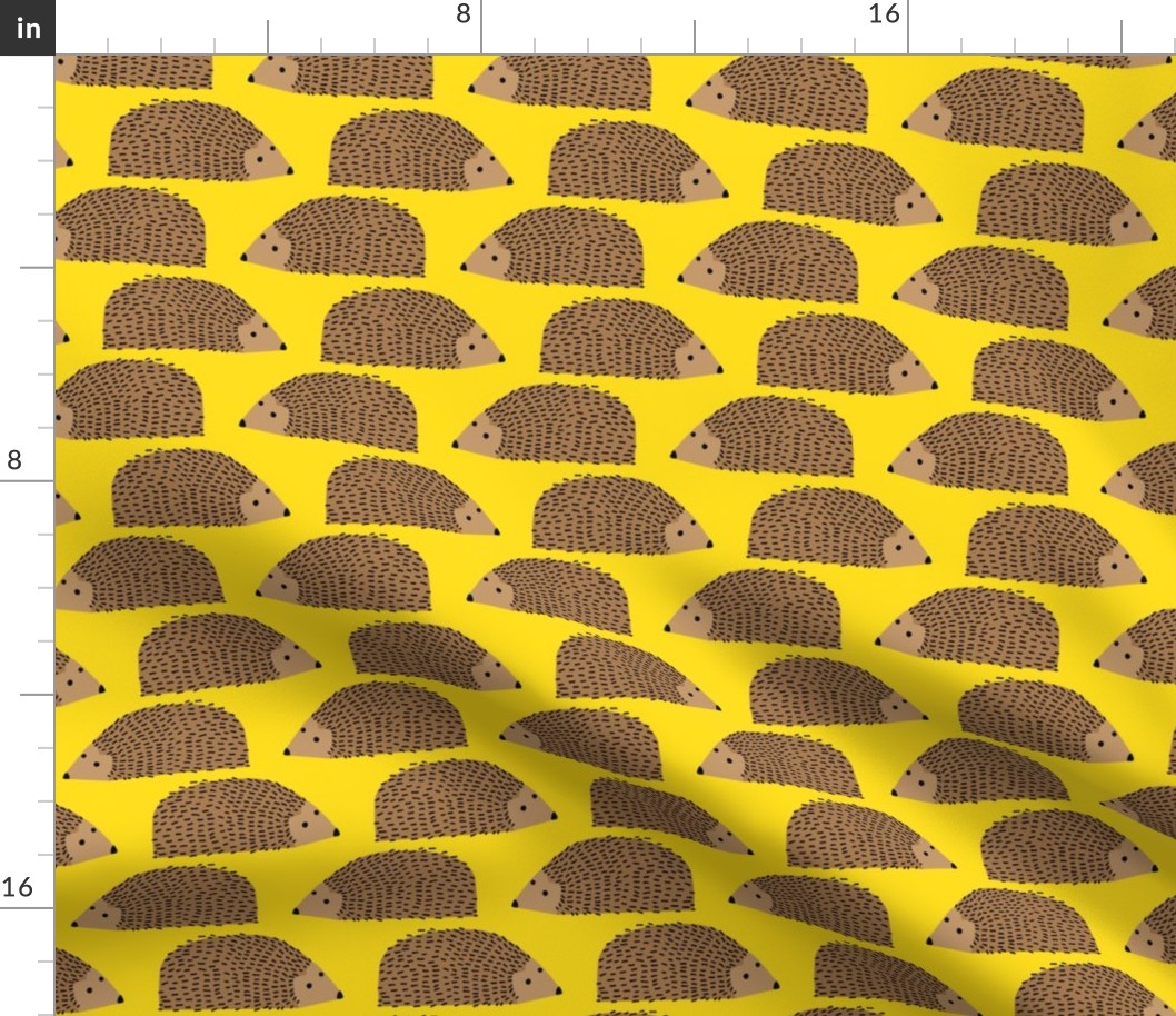 Little Hedgehogs on Yellow