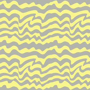 gray and yellow waves