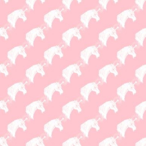 Unicorn Bust Diagonal on Pink