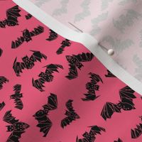 bat // geo geometric bats pink halloween kids girls tiny small bat fabric