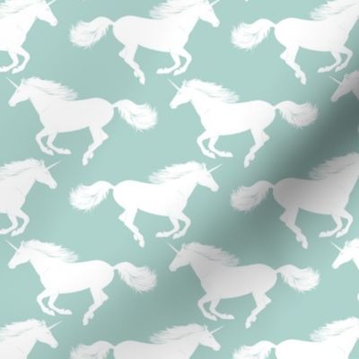 galloping unicorn, perfect green // small