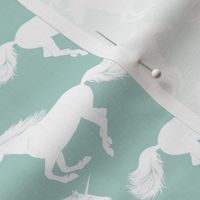 galloping unicorn, perfect green // small