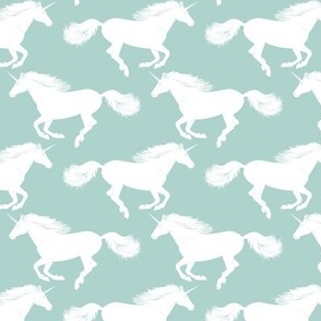 galloping unicorn, perfect green // small