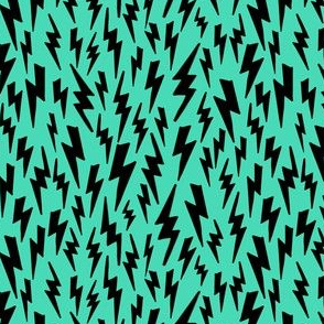 lightning bolt // bright green 80s 90s fabric lightning bolts halloween fabric andrea lauren design