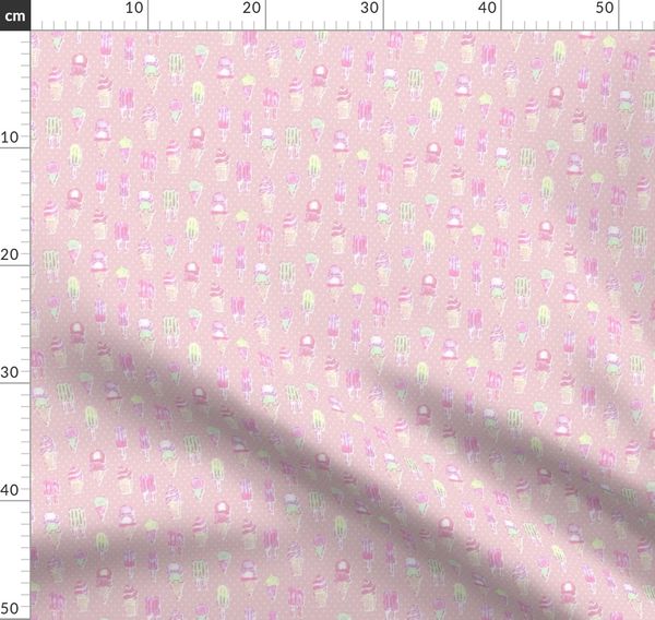 Nice Ice Creams Pink Spoonflower