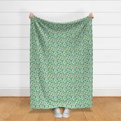 Cactus cacti summer garden botanical green mint and blue kids pattern 