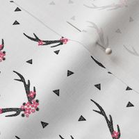 antlers // flower pink girls sweet triangles baby girl antlers triangles