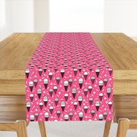 ice cream cone // pink summer tropical sweets ice creams fabric