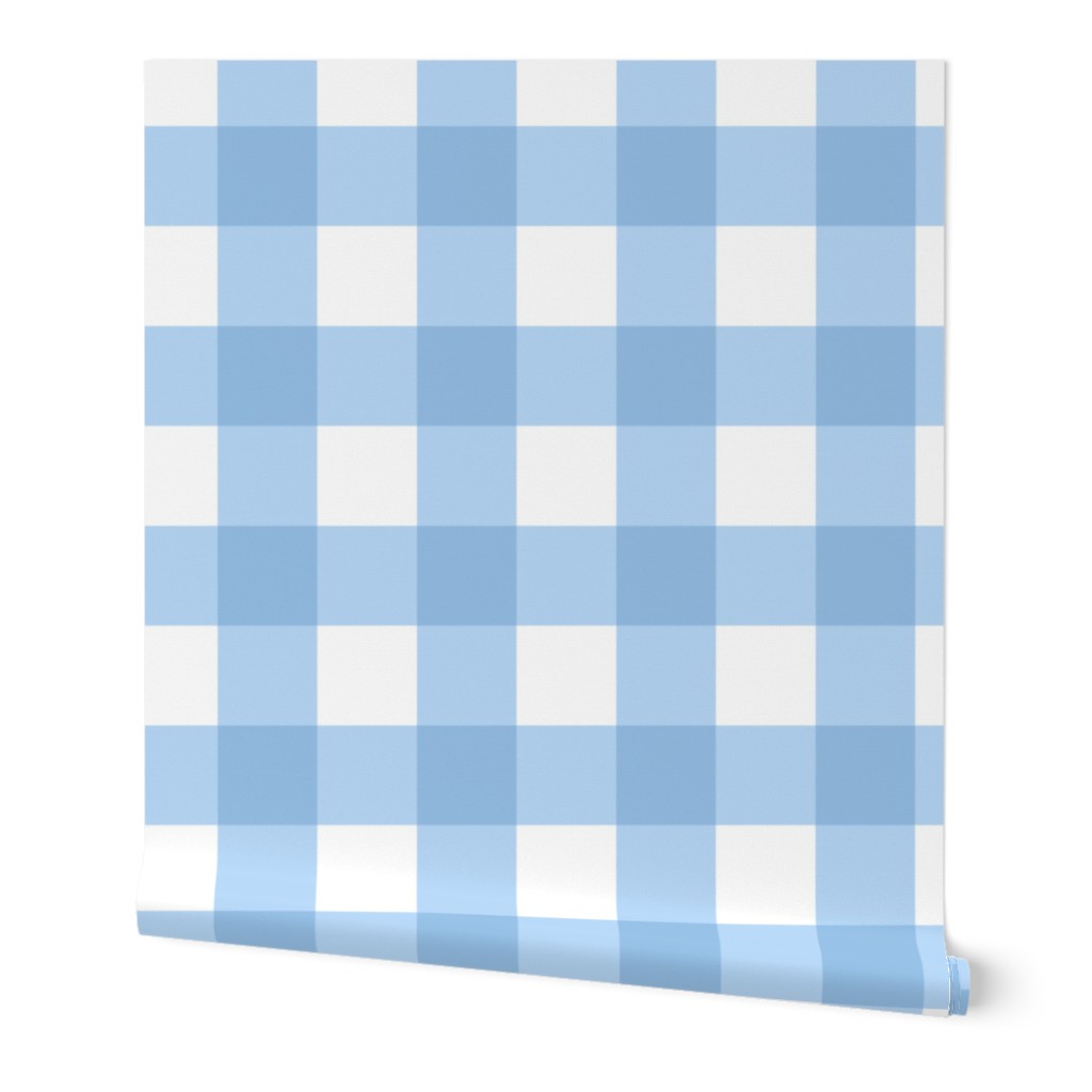 Large Buffalo Check in light blue