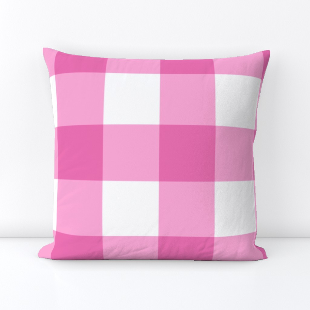 Large Buffalo Check in bright pink