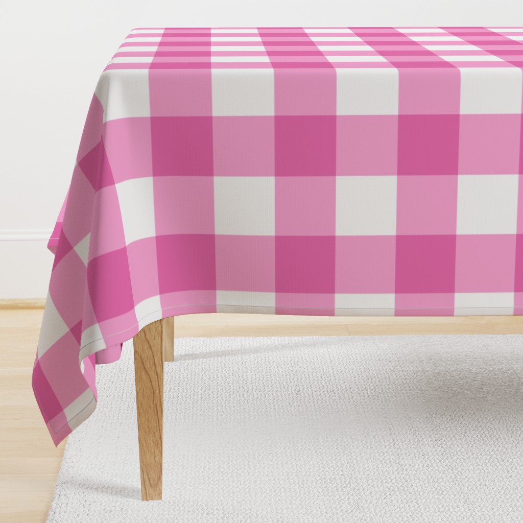 Large Buffalo Check in bright pink