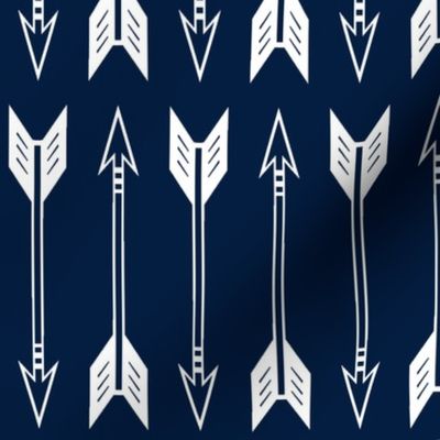 arrows // navy (large scale) - Northern Lights Collection