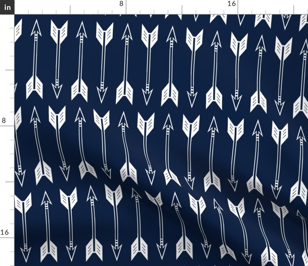 arrows // navy (large scale) - Northern Lights Collection