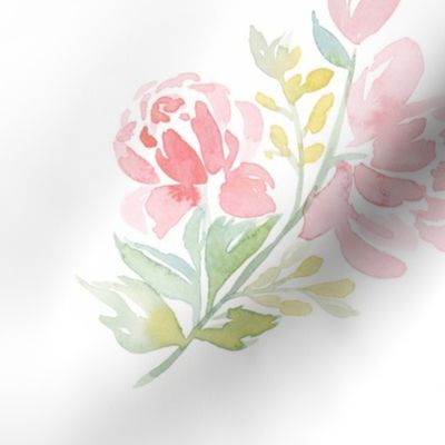Watercolor Floral Peonies for Alice