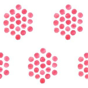 Pink Watercolor Polka Dotted Hexagon