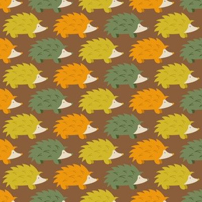 Autumn Hedgehog Parade (Dark)