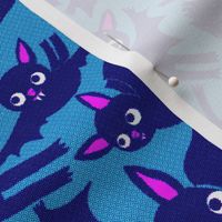 Halloween Bats in boo blue